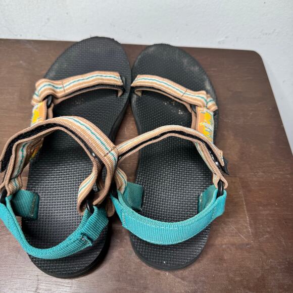 Teva Original Universal Strap Sandals Brown Teal Pattern Men’s 7 / Women’s 9 - Picture 4 of 6